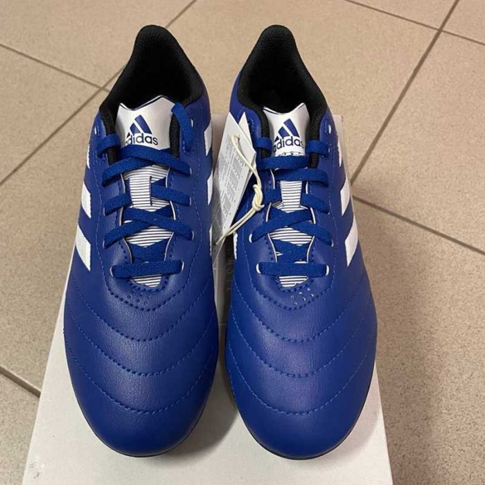 Adidas stoplis futballcipő 28-40-es méretben, kék fehér színben - Image 2