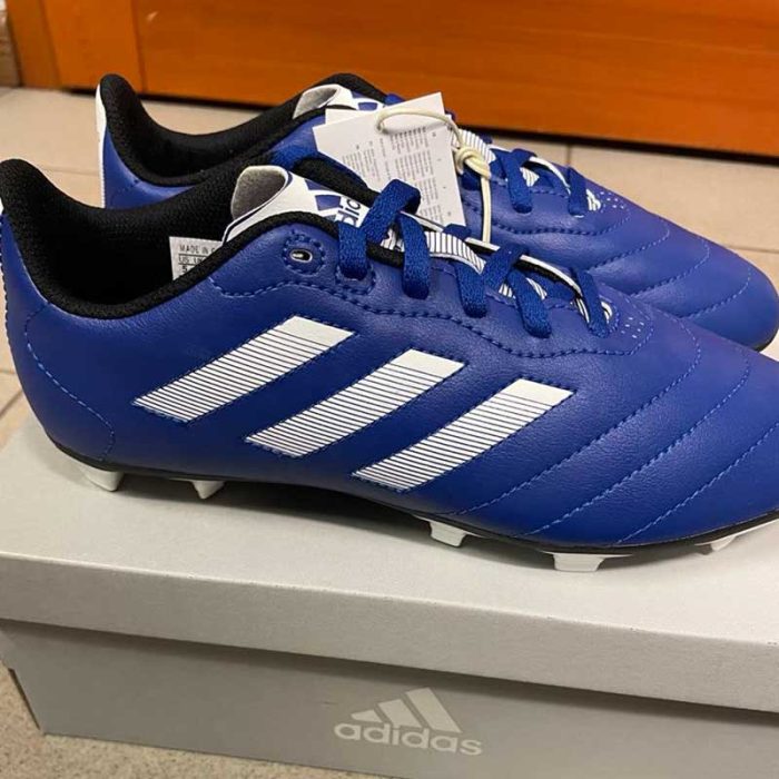 Adidas stoplis futballcipő 28-40-es méretben, kék fehér színben